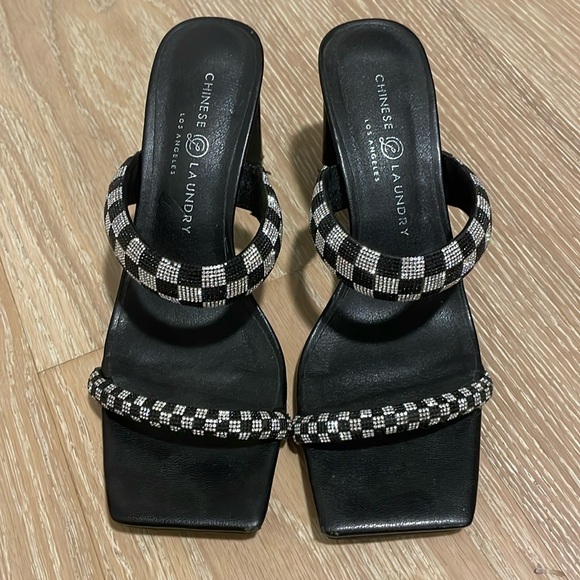 Chinese Laundry Los Angeles Beaded Heels Sandals - Picture 1 of 5